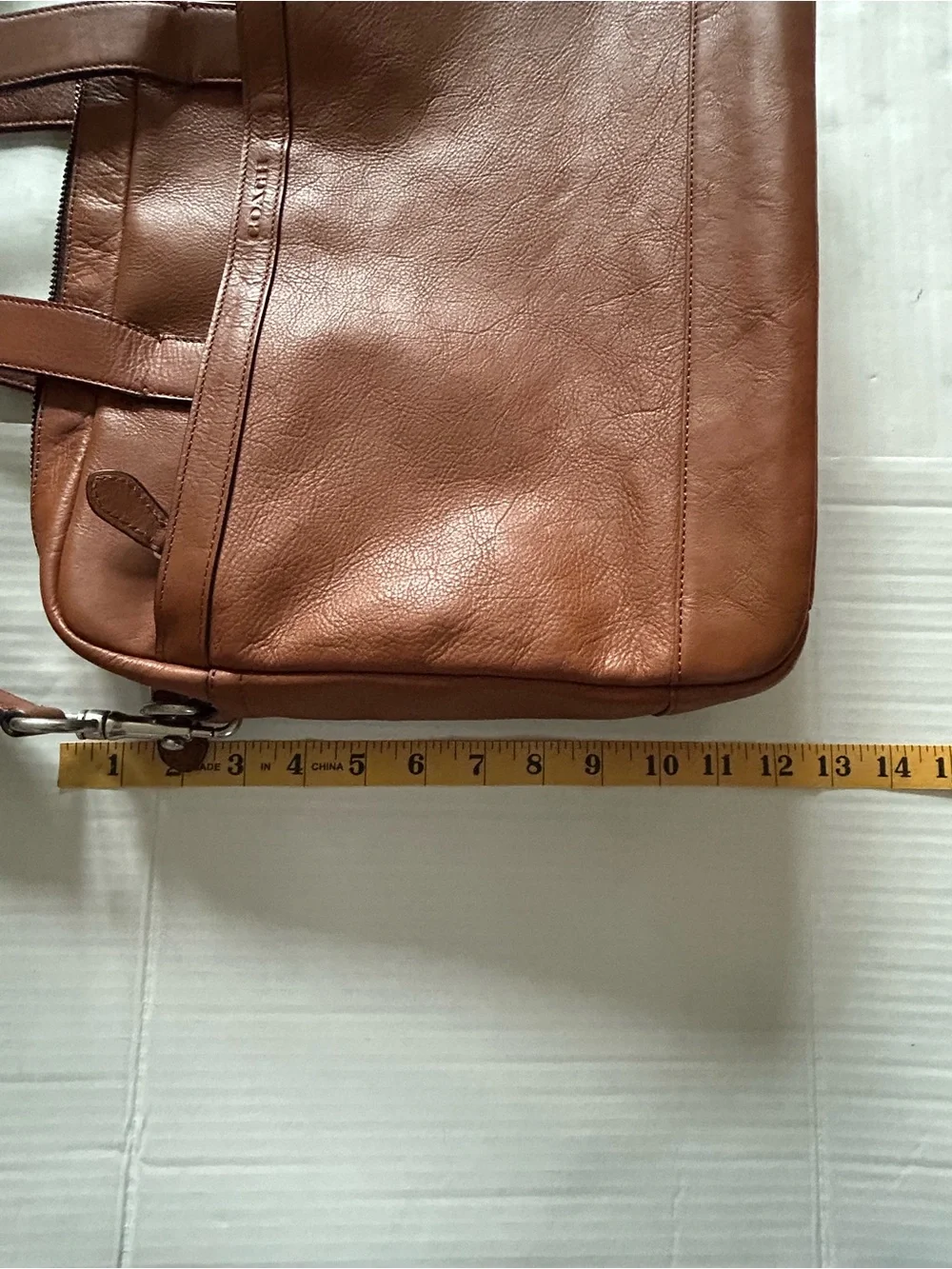Coach Hamilton Leather Laptop Briefcase with Adjustable Detachable Shoulder